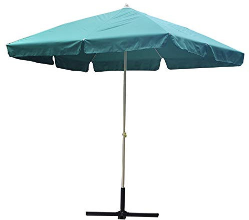 Sonnenschirme für den Außenbereich, rechteckig, für den Sommer, große Marktschirme für Garten, Strand, Terrasse, Sonnenschutz, 240 x 180 cm, mit Sockel