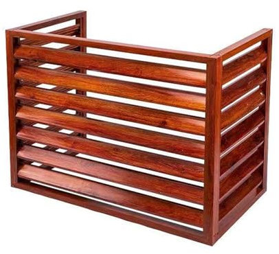 Copri Motore Condizionatore Esterno Alluminio Copri Condizionatore da Esterno per Coprire I Rifiuti O I Condizionatori D'ari (Color : Wood, Size : 100 * 50 * 70cm)