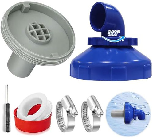 Buse d'admission de Piscine rotative à 360° pour Intex Bestway Buse de Sortie de Piscine Accessoires buse d'entrée pour Piscine à paroi en Acier, Accessoire de Piscine, raccord de Tuyau 32/38