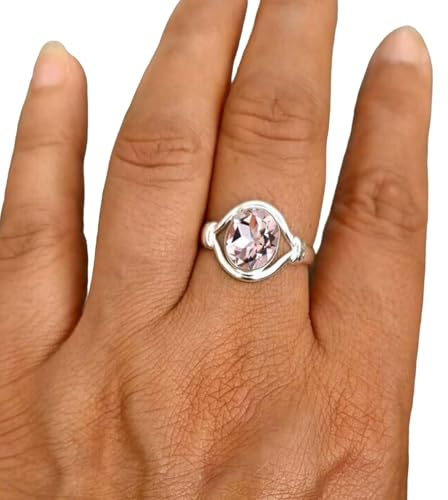 Kolumbianischer Smaragd-Ring, handgefertigter Edelstein-Ring für Frauen, Statement-Edelschmuck, Geburtsstein-Ring für Mai, perfektes Geschenk für jeden Anlass 925er-Sterlingsilber