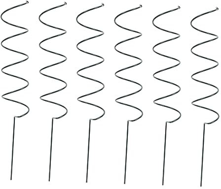 YARNOW Estaca Espiral para Jardín Paquete de 6 Soporte para Plantas en Forma de Espiral Fácil Instalación Varillas para Plantas para Jardín de Flores al Aire