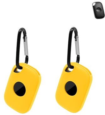 2pack Protective Case For Tile Life 360 Pro 2024 Anti-Loss Tracker Silicone Keychain- Durable and Stylish Cover,Waterproof,Anti-fall,Yellow