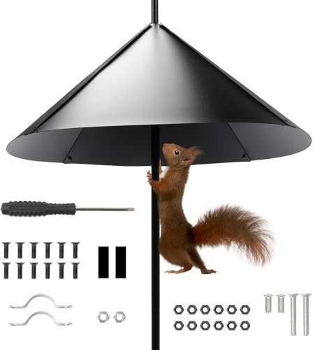 Qivine 24 Bird Feeding Station Baffle Dome, Squirrel Guard for Bird Feeders, Outdoor Squirrel Cover Bird Feeder Pole Anti Proof Squirrel Raccoon Baffle for Stop Stealing Bird Feed