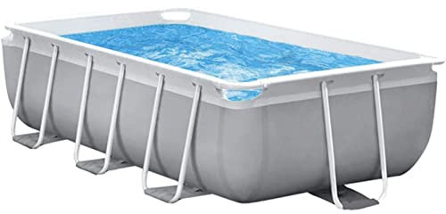 Piscine rectangulaire à Support Tubulaire, Piscine familiale avec Pompe filtrante et échelle, Piscine Hors Sol pour Jardin extérieur et ère-Cour