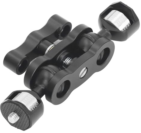 360 Grad Rotatable Double Ball Head Aluminiumlegierung Kamera Multi -Funktion Universal Bracket für Actionkameras Dreharbeiten