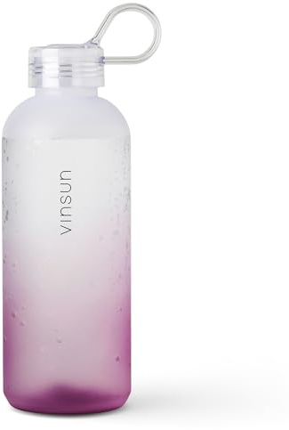 Vinsun Vattenflaska 650ml Rosa – Läckagesäker, Lämplig för Kolsyra, BPA-fri, Tritan – Lätt Drickflaska för Sport, Utomhus, Skola, Cykel