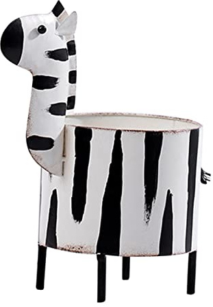 HANABASS Iron Zebra Shape Animal Flower Pot Cute Succulent Pots for Home Office Simple Desktop Ornaments Indoor