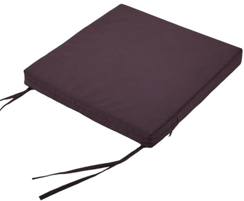 JORTUIO 1/2/4 Piezas Cojin para Sillas Cuadrado 40x40/45x45 /50x50cm, Cojines Acolchado para Silla De Exterior Terraza,Impermeable Cojín De Asiento Suave para Jardin Patio(Café Oscuro,45x45x5cm 1pc)