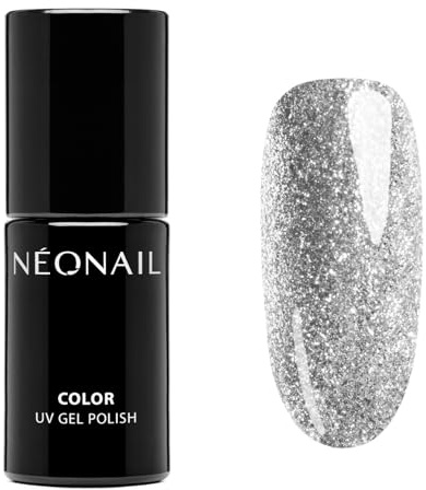 NÉONAIL Smalto Semipermanente Unghie 7,2 ml - Smalto Argento Twinkle White - Smalti Glitter Gel Per Unghie UV Led - Nail Polish - NÉONAIL Colori - Smalto Brillantini Unghie