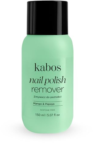 Kabos Dissolvant pour Vernis à Ongles Sans Acétone 150 ml | Parfum Mangue et Papaye