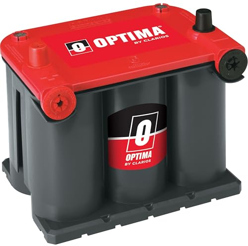 OPTIMA® Batteries High Performance 75/25 REDTOP® Sealed AGM Car, Truck, and SUV Starting Battery, 720 CCA, Dual SAE and GM Terminals, Maintenance Free, Versatile Mounting