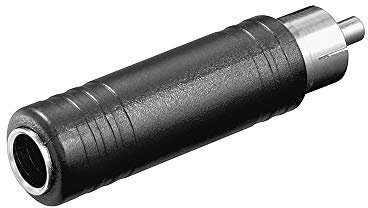 Goobay 11690 Adattatore RCA a presa jack AUX mono da 6 35 mm - Spina RCA > Presa 6 35 mm (2-pin mono)