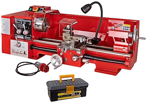 DEMA Leitspindeldrehmaschine Premium 6133, Drehbank 400 V | 12 Gänge, 60–1650 U/min, Leitspindel, Gewindeschneiden, LED-Beleuchtung, 3-Backenfutter 160 mm