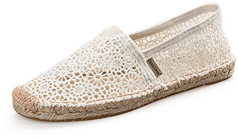 Alexis Leroy Origine Canvas Flat Espadrilles Femme Blanc 4 UK / 37 EU