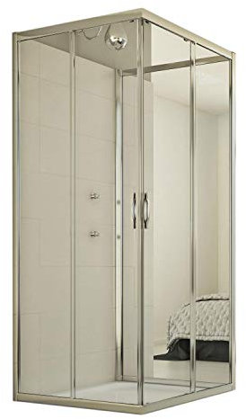 Idralite Evolution Trio 3-seitige Duschkabine 80x100x80 cm H198 ESG-Klarglas