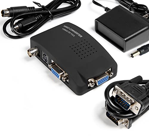 MakeTheOne CCTV Camera BNC S Video VGA to Laptop Computer PC VGA Monitor Converter Adapter Box