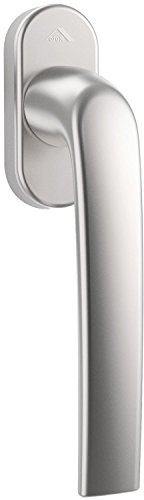 ROTO Fenstergriff Samba, verdeckt geschraubt, Vierkantstift 7 x 37 mm, Alu Titan matt, 1 Stück,639668