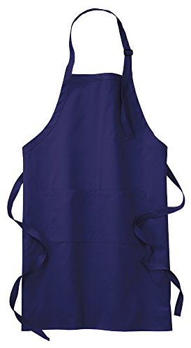 Star and Stripes Navy Blue Apron - 65% Polyester, 35% Cotton Free Size Long Apron