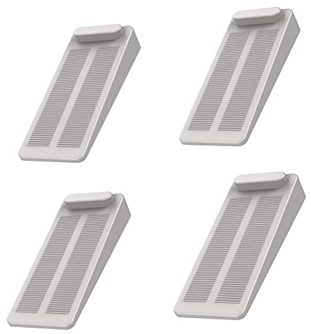 Fermaporta in Gomma, Yosemy 4pcs Cuneo Ferma Porta e Finestra,Antiscivolo,con Altezza Regolabile,Protezioni per Porta Interne e Finestre Casa Ufficio, Grigio