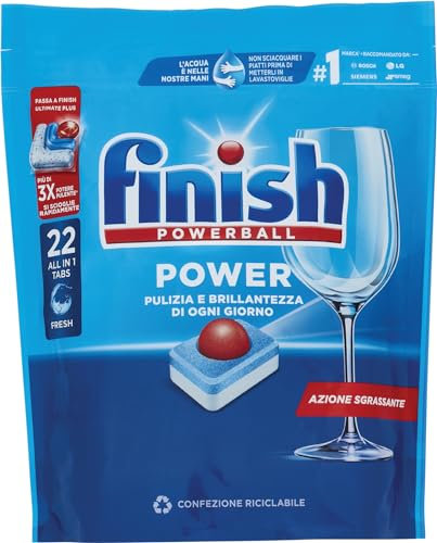 Finish Power All in One Regular pastiglie lavastoviglie 22 lavaggi 352 gr