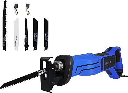 900W Reciprocating Saw Sabre Saw Corded Recip Saw with Rotary Handle (Left & Right 90°), 0-2800SPM Variable Speed, 2 Saw Blades for Wood and Metal, 20mm Stroke Length