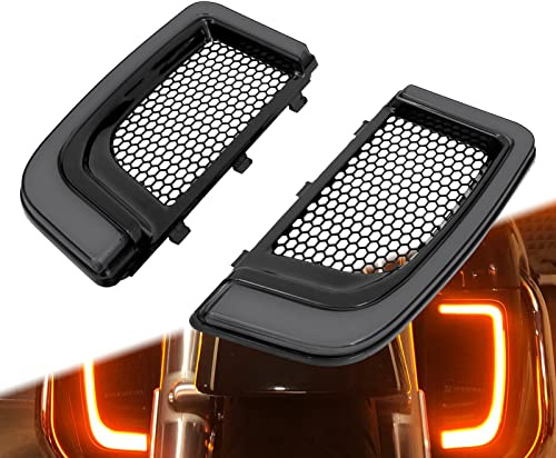 HCmotor LED-Klarsichtverkleidung für Harley-Davidson Touring, Street, Gillert, Road King, Electra Glide, Ultra Limited 2014-2023 - Schwarz