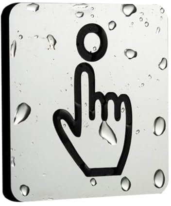 Pegación de timbre del letrero de campana de timbre de timbre de timbre de timbre de campana auto adhesivo letrero de puerta acrílico casa jardín de la pared de la pared del timbre del icono