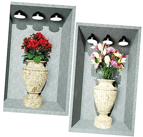 Uonlytech 2pièces Sticker Pour Vase à Fleurs Sticker Floral Mural Vase De Fleurs Autocollant Pour Chambre Maison