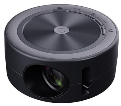 Outdoor Projector, Household Mini Portable Projector, Mobile Screen Projector, Compatible with 1080P, 800 Lumens Brightness, Built-in Speaker, Supporting Wireless Screen Mirroring (Black)