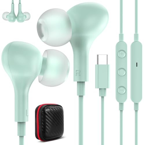 Écouteurs USB C pour Galaxy A56 A36 A35 A55 A17 5G Samsung A57 A37 A27 S26 | Magnétique Type C Casque Filaire avec Microphone Contrôle du Volume pour iPhone 17e 16 15 Pro Xiaomi 17 iPad Mini Pixel 10a 9