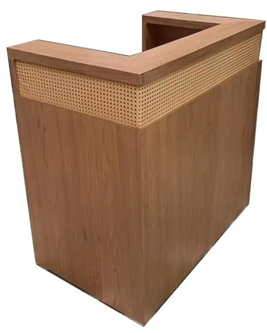 DIHRVTHC Rezeption Schreibtisch, Rezeption Büromöbel, Kleine Empfangstheke, Empfangstheke Mit Sichtschutz, Für Eine Vielzahl Von Bekleidungsgeschäften, Convenience-Stores(Color:Square,Size:70cm)