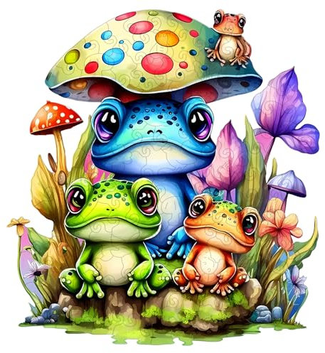 Holzpuzzle Erwachsene, Holzpuzzle Tiere für Erwachsene und Kinder, Holz Puzzle Unregelmä Einzigartige Tierform Puzzleteile, Puzzle Holz Erwachsene mit Geschenkbox aus Holz (29 x 29 cm, 131 Teile)