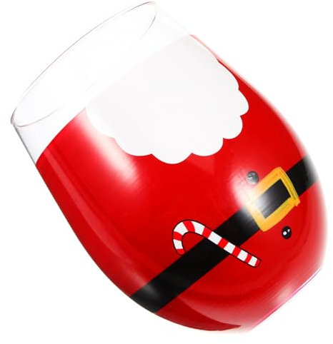 FUNOMOCYA Glas Weihnachten Tasse Chunky Tasse Xmas Geschenkbecher Wasserbecher Dekoration