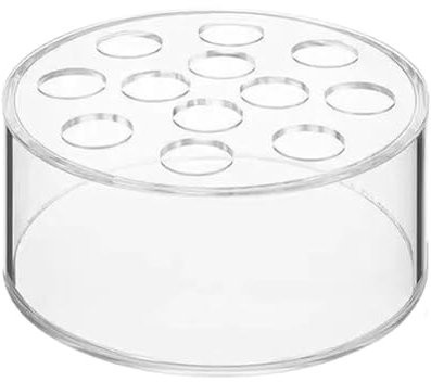 Transparente Acryl-Blumenvase – transparente runde Blumenvase, dekorative Acrylvase mit 12 Löchern, runde Blumenvase für Hochzeiten, Esstisch, Tafelaufsatz für Zuhause, leicht zu reinigende