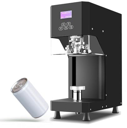 QLXYYFC Can Sealer With Counter Tin Can Sealing Machine Can Sealer Bottle Can Capping For Milk Tea Coffee Pop Cans(Black,220V)