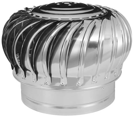 Edelstahl-Schornstein-Klappe, drehbare Ventilatorabdeckung für Regen- und Schneeschutz, passend für die meisten Standard-Rauchrohre, 250 mm