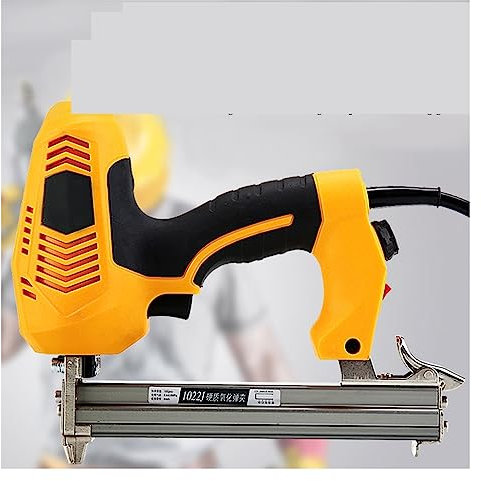 YQVEOT Agrafeuse Murale, 2300W Pistolet à Ongles électrique U cloueuse agrafeuse à Bois agrafeuse Meubles agrafeuse Outils électriques for Batterie pour Tapisserie, Matériel de Fixation, Décoration