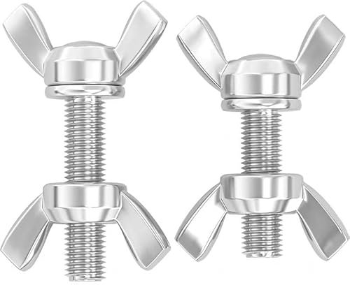 Butterfly Bolt， 2 Stück Schmetterlingsflügelschrauben aus Edelstahl – Doppelkopf-Flügelschrauben zur Befestigung von Heimwerkerwerkzeugen und Maschinen(M12*45mm)