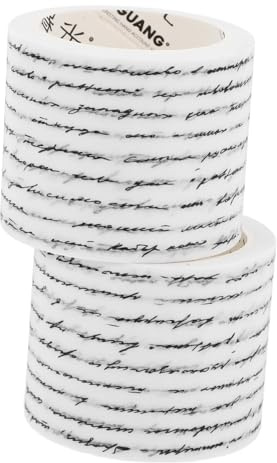 PERSELOSO Cinta Decorativa de Papel Juego de 2 Rollos Estilo Gótico Fácil de Cortar y Adhesiva para Álbumes para Manualidades y Decoración de Fiestas