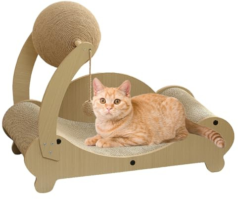 Gatto Scratcher Lounge, Divano Graffiante Del - Protettore Di Mobili Scratcher PET Questo Graffiante Per Gatti Offre Un' Esercizio Annoiato Con Sfera Per Gatti Che L'artiglio