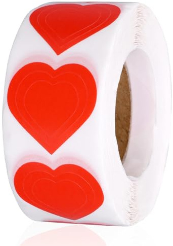 500 Pegatinas Autoadhesivas de Bronceado Corporal con Forma Corazón Rojo Cama de Bronceado, Ideales para Tomar el Sol la Playa y Aerosol Accesorios para Broncearse en la Playa en Verano