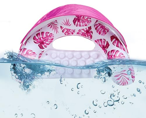 Aufblasbarer Pool Float, Wasserliege Stuhl, See Float, Eingebauter Getränkehalter, Abnehmbarer Sonnenschutz, Outdoor Sommer Verwendung, Siehe Bildgröße Blau, 1 Stück, Leicht