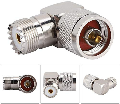 Generic Koaxialadapter Rät Vinkel N Hane Till M Hona Antennkontakt för UHF Trådlösa LAN-enheter