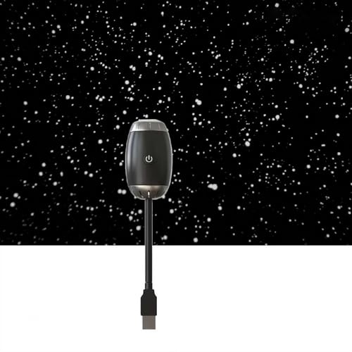 Starry Sky Projector Lamp – USB Night Light for Car & Bedroom, 3 Brightness Settings,Plug and Play (Black4) (Black4)