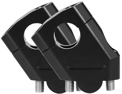 Motorbike Handlebar Risers For Deauville 700 Motorcycle 22 Mm Handlebar Riser Bar Mount Handle Clamp 3 Colors Bar Risers Clamp Handlebar(Black)