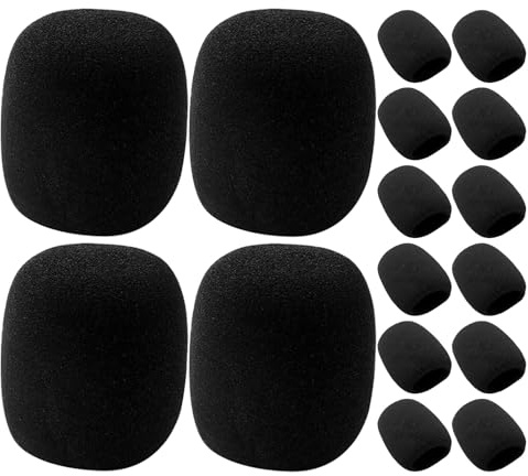 QUMIIRITY 18 Pollici Pop Filter Microfono Nero EVA Copertura Parabrezza Isolante per Microfoni Wireless e Handheld Filtro Anti-rumore per Registrazioni Vocali Streaming e Palcoscenico