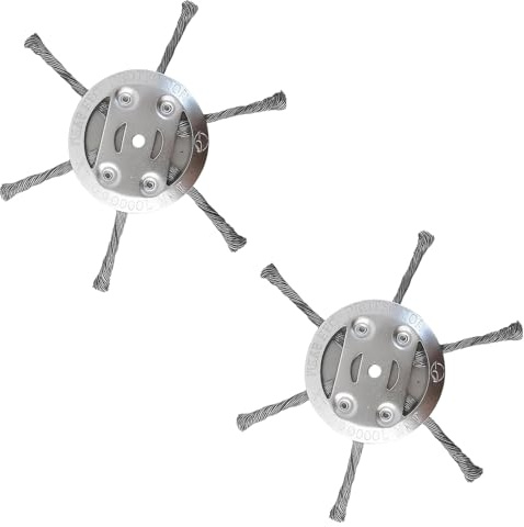 NiceNaiils Lot de 2 brosses de désherbage en fil d'acier pour débroussailleuse, accessoires de débroussailleuse, brosse de désherbage sans fil, outil électrique (150mm x 5,5mm)