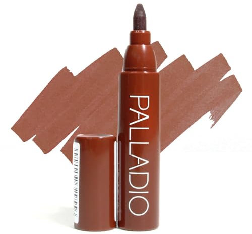 Palladio Lip Stain, Hydrating and Waterproof Formula, Matte Color Look, Longlasting All Day Wear Lip Color, Smudge Proof Natural Finish, Precise Chisel Tip Marker, Mocha Cream