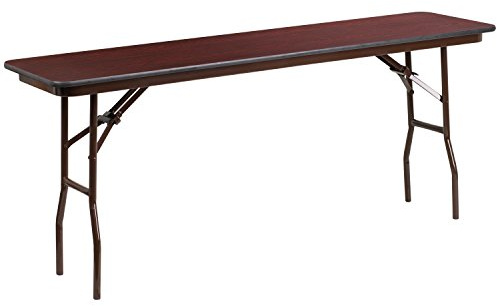 Flash Furniture 6 ft Laminate Folding Training Table, Mahogany