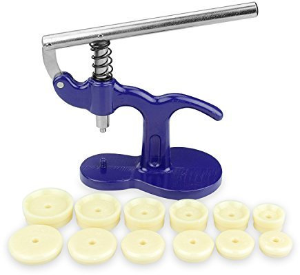 Chancery Unisex Watch Repair Tool - Snap-on System, 12 Assorted Dies (24, 26, 28, 30, 31, 32, 33, 34, 36, 40, 42 mm), Crystal Glass, Professional Adults